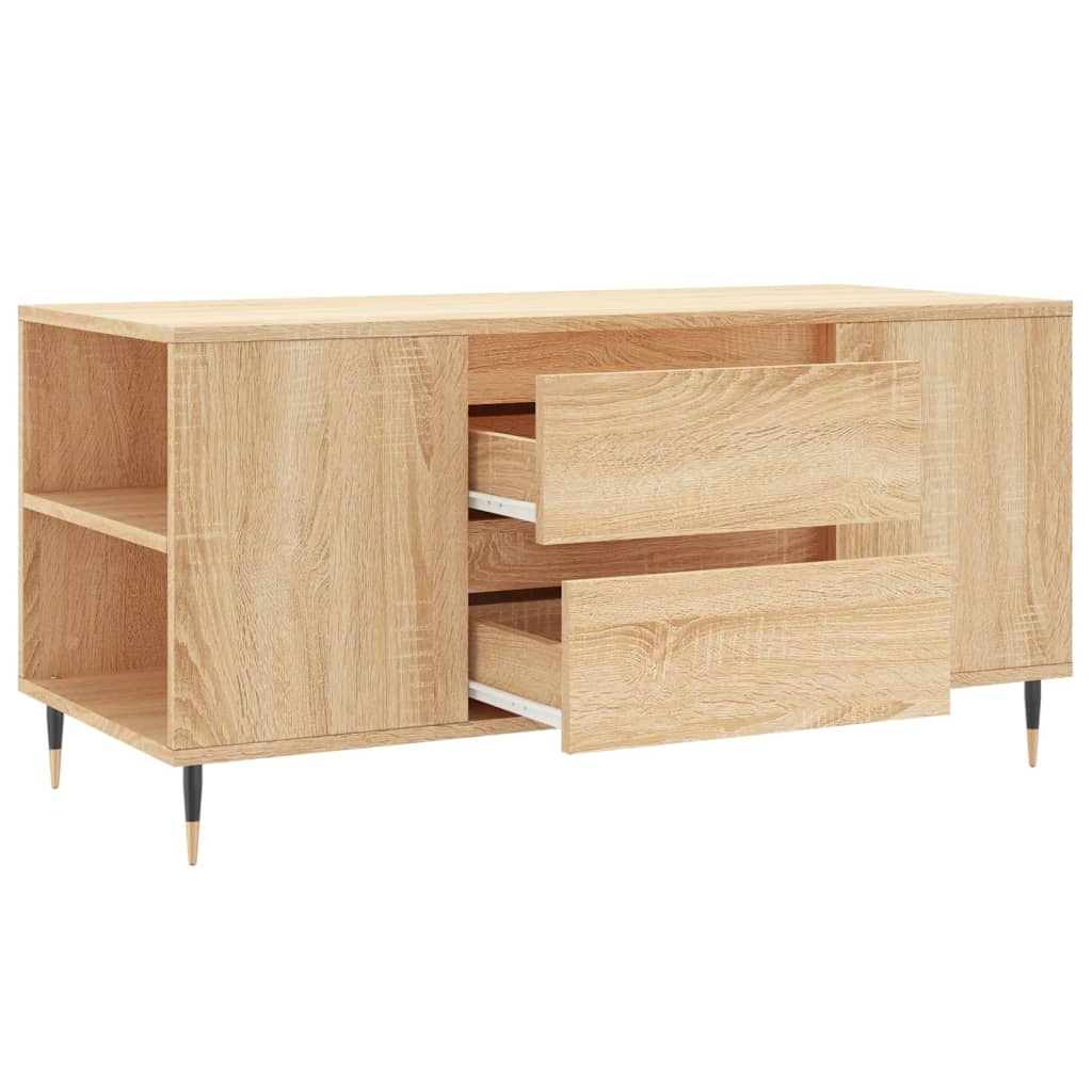 vidaXL Table basse chêne Sonoma 102x44,5x50 cm bois d'ingénierie