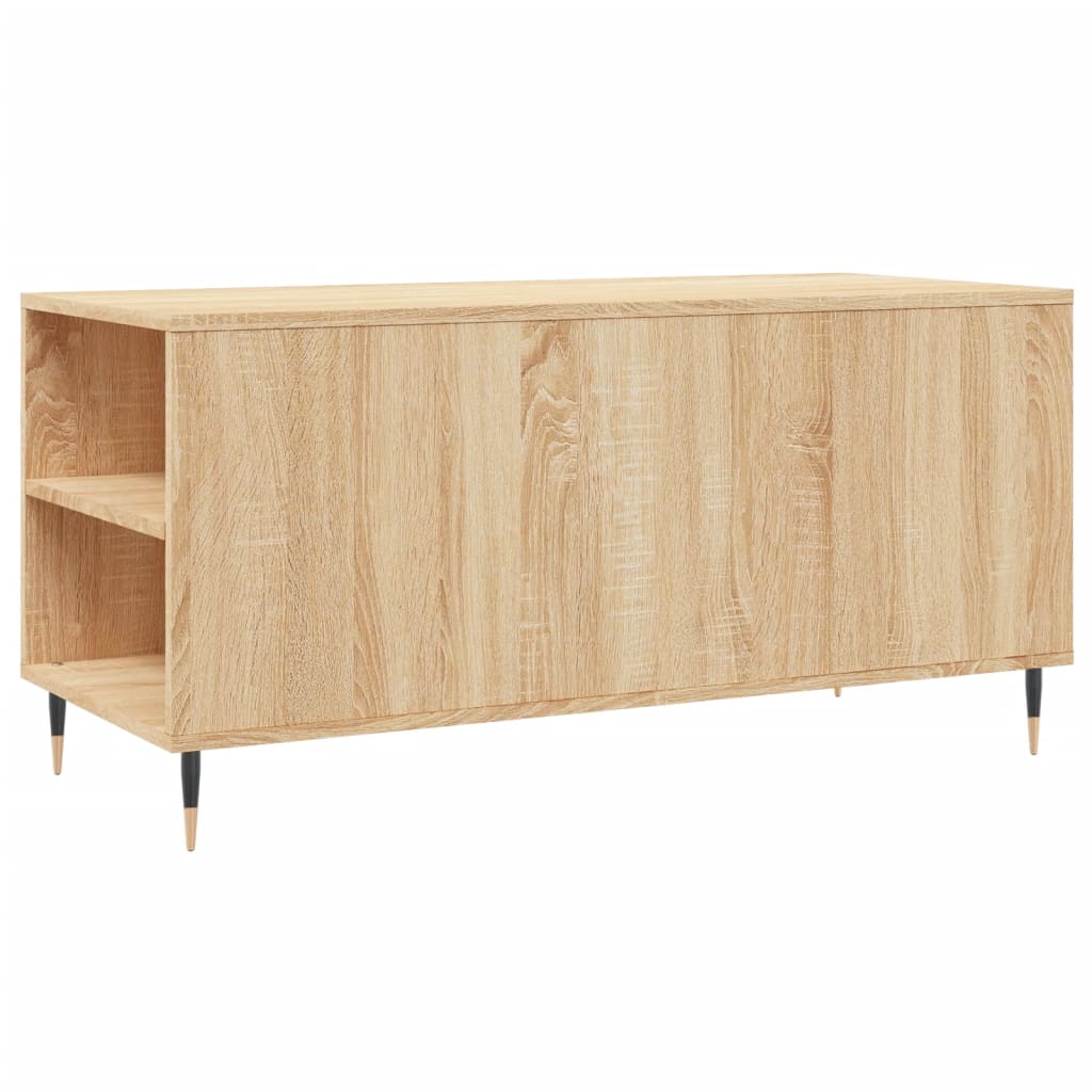 vidaXL Table basse chêne Sonoma 102x44,5x50 cm bois d'ingénierie