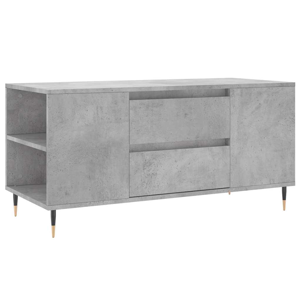 vidaXL Table basse gris béton 102x44,5x50 cm Aggloméré