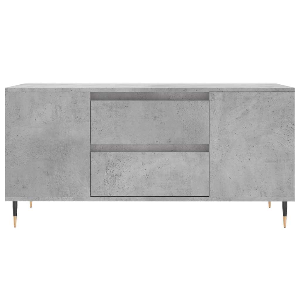 vidaXL Table basse gris béton 102x44,5x50 cm Aggloméré