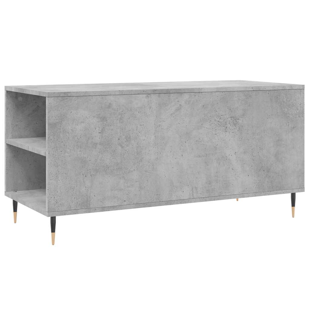 vidaXL Table basse gris béton 102x44,5x50 cm Aggloméré