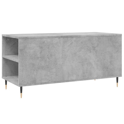 vidaXL Table basse gris béton 102x44,5x50 cm Aggloméré