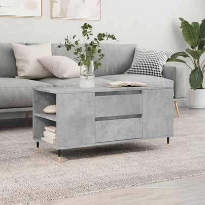 vidaXL Table basse gris béton 102x44,5x50 cm Aggloméré