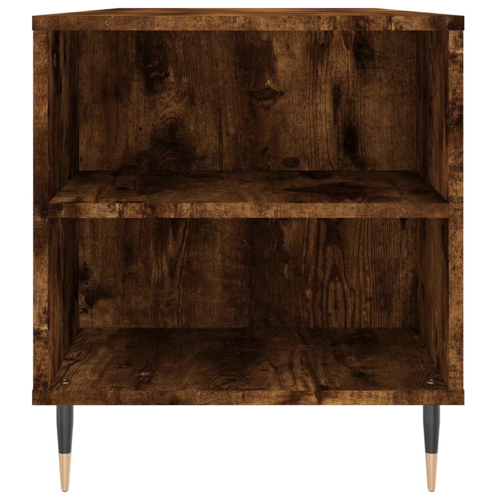vidaXL Table basse chêne fumé 102x44,5x50 cm bois d'ingénierie