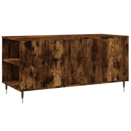 vidaXL Table basse chêne fumé 102x44,5x50 cm bois d'ingénierie