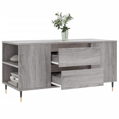 vidaXL Table basse gris chêne sonoma 102x44,5x50 cm Aggloméré