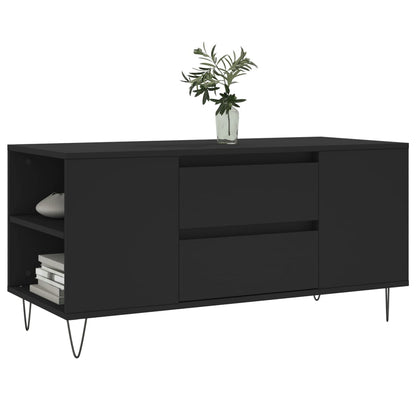 vidaXL Table basse noir 102x44,5x50 cm Aggloméré