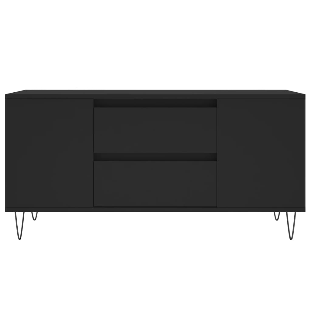 vidaXL Table basse noir 102x44,5x50 cm Aggloméré
