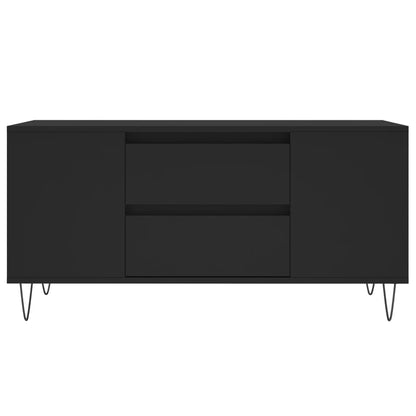 vidaXL Table basse noir 102x44,5x50 cm Aggloméré