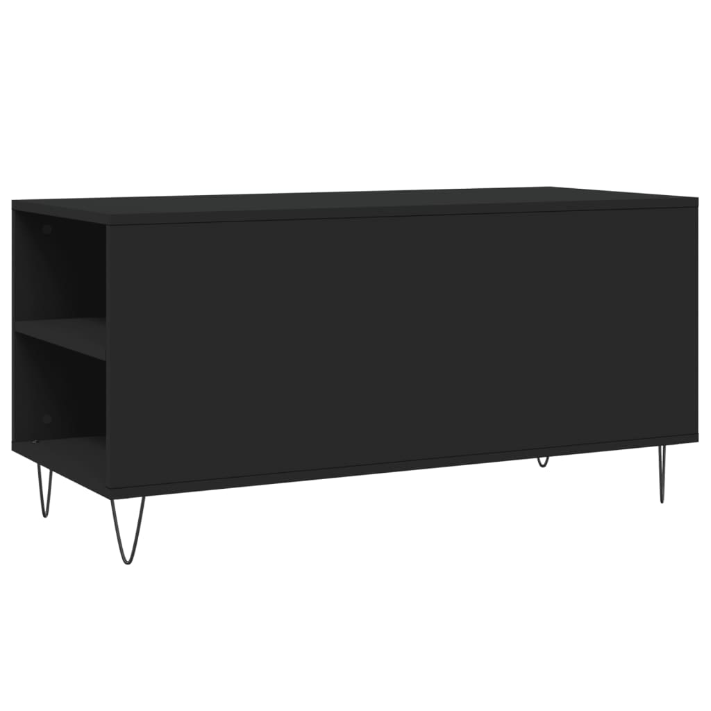 vidaXL Table basse noir 102x44,5x50 cm Aggloméré