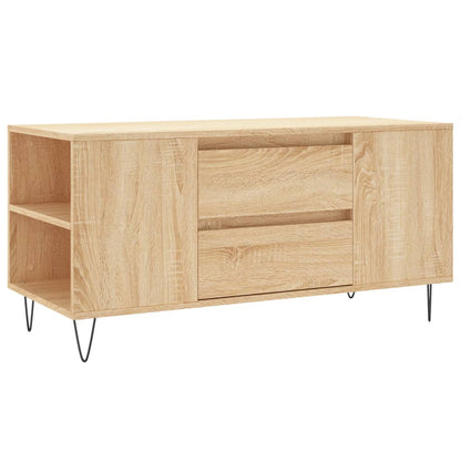 vidaXL Table basse chêne Sonoma 102x44,5x50 cm bois d'ingénierie