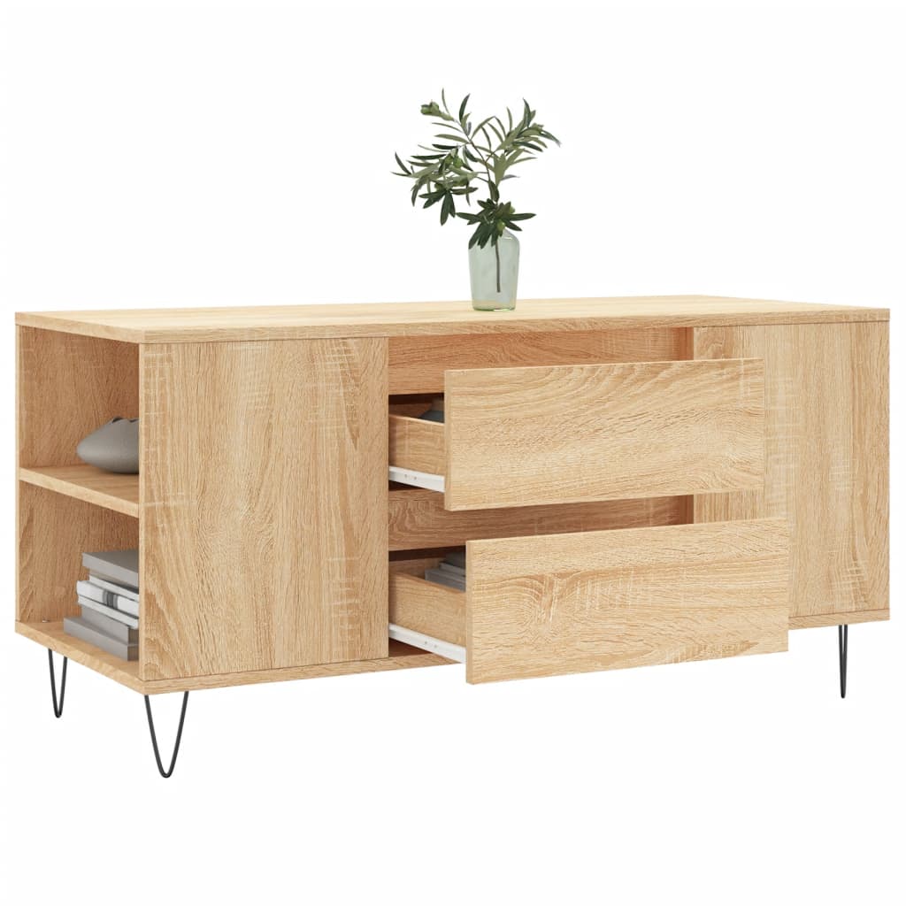vidaXL Table basse chêne Sonoma 102x44,5x50 cm bois d'ingénierie