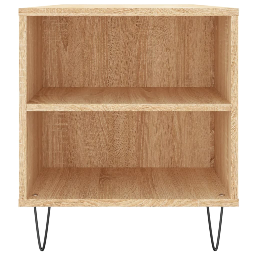 vidaXL Table basse chêne Sonoma 102x44,5x50 cm bois d'ingénierie