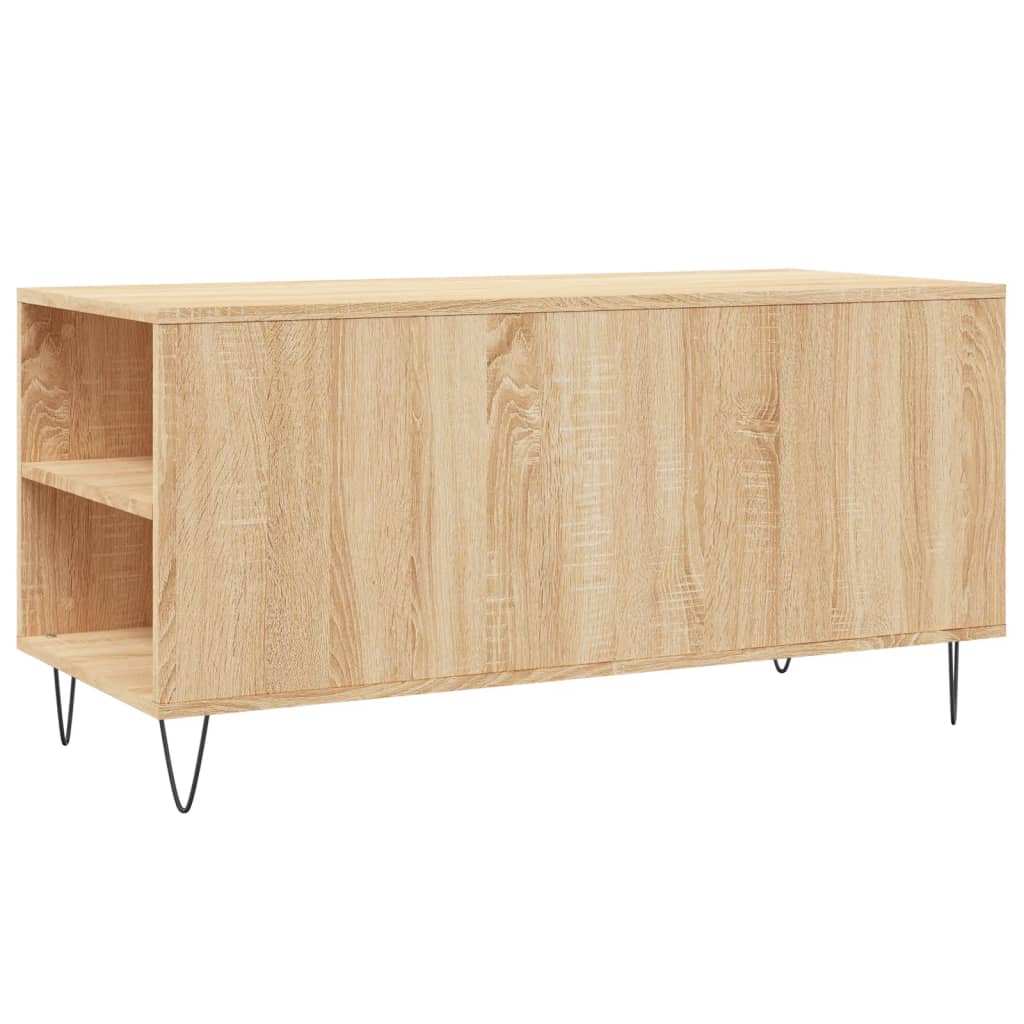 vidaXL Table basse chêne Sonoma 102x44,5x50 cm bois d'ingénierie