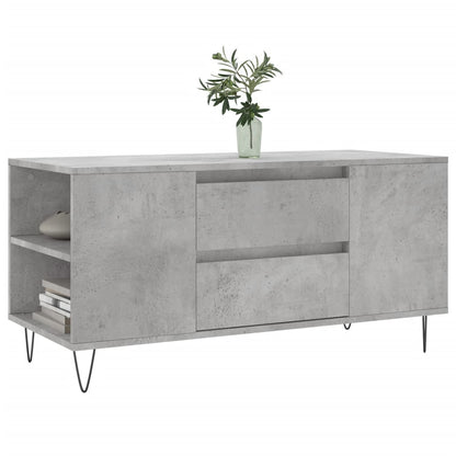 vidaXL Table basse gris béton 102x44,5x50 cm Aggloméré