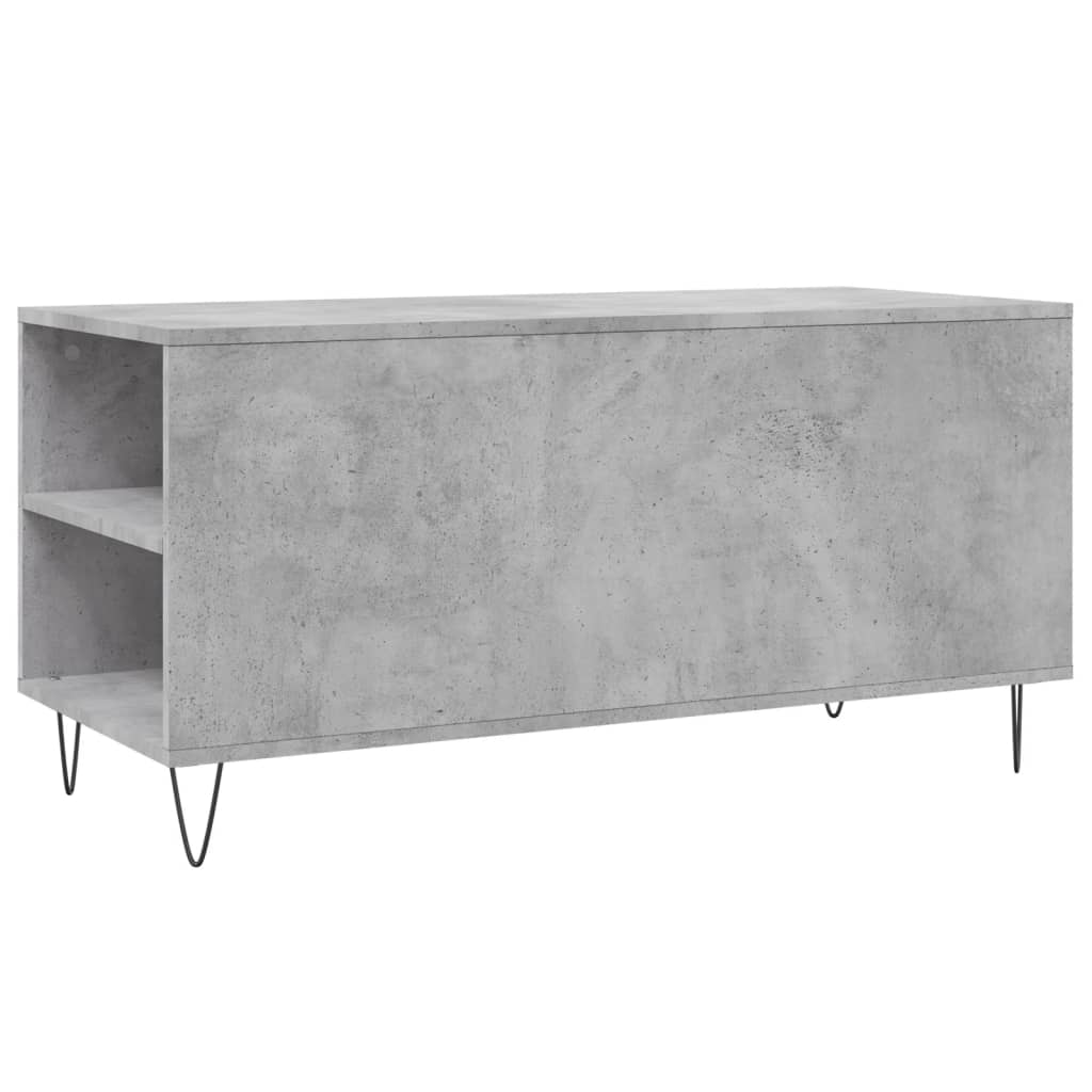 vidaXL Table basse gris béton 102x44,5x50 cm Aggloméré