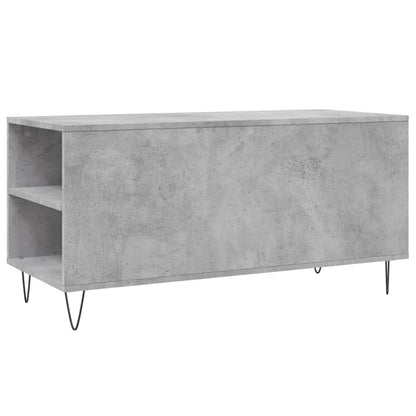 vidaXL Table basse gris béton 102x44,5x50 cm Aggloméré