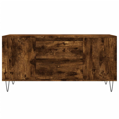 vidaXL Table basse chêne fumé 102x44,5x50 cm bois d'ingénierie