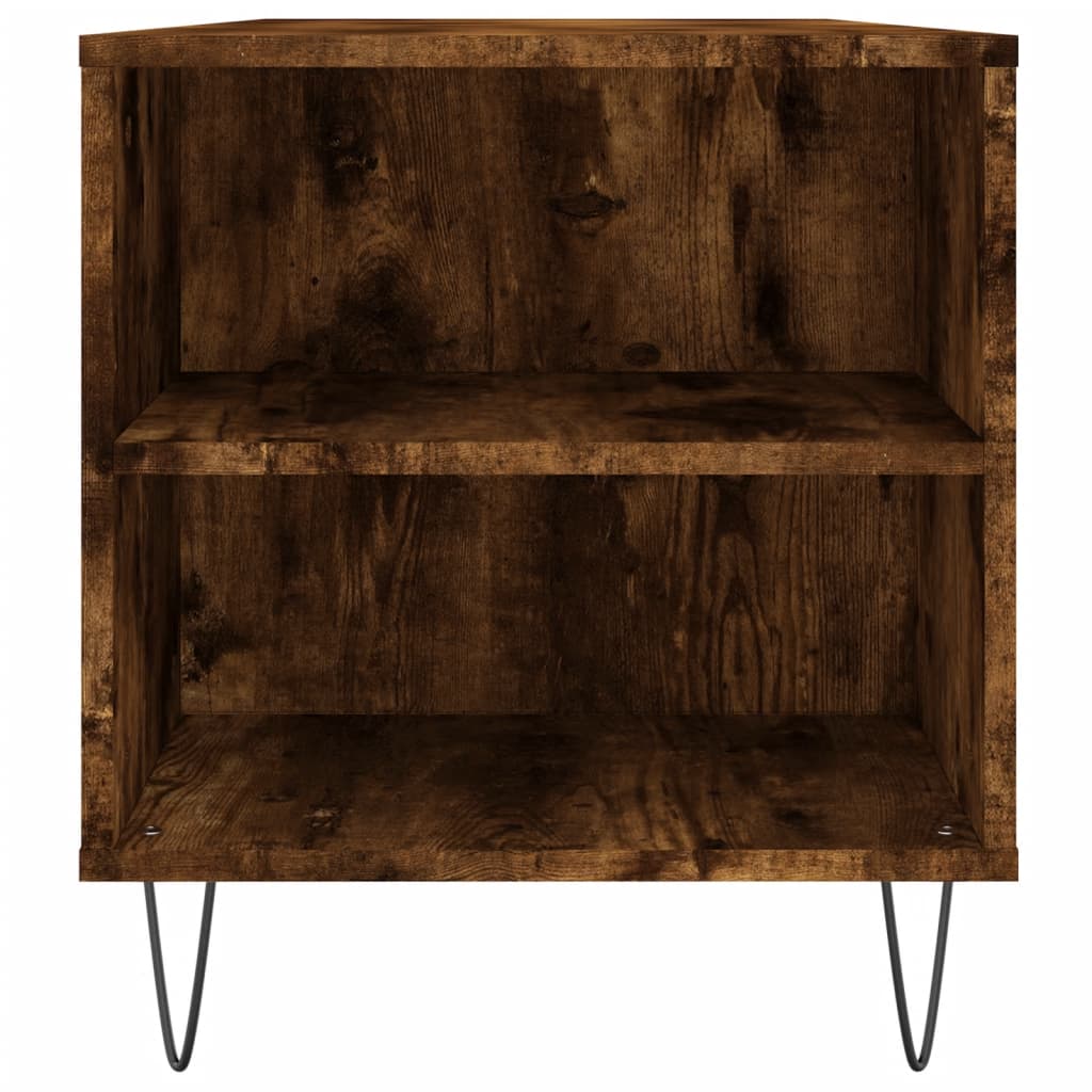 vidaXL Table basse chêne fumé 102x44,5x50 cm bois d'ingénierie