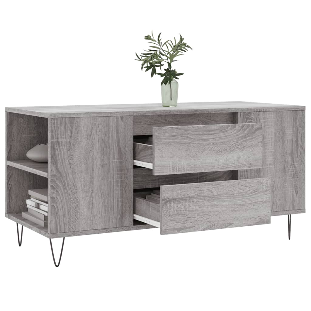 vidaXL Table basse gris chêne sonoma 102x44,5x50 cm Aggloméré