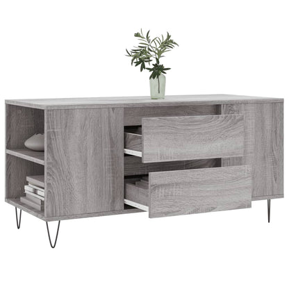 vidaXL Table basse gris chêne sonoma 102x44,5x50 cm Aggloméré