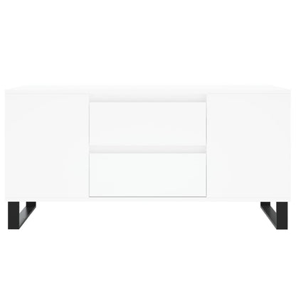 vidaXL Table basse Blanc 102x44,5x50 cm Bois d'ingénierie