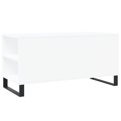 vidaXL Table basse Blanc 102x44,5x50 cm Bois d'ingénierie