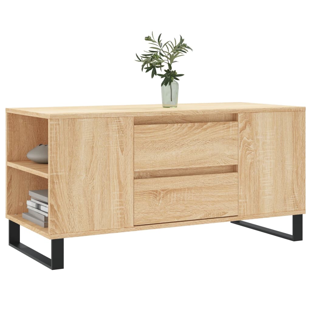 vidaXL Table basse chêne Sonoma 102x44,5x50 cm bois d'ingénierie