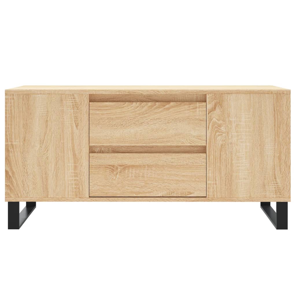 vidaXL Table basse chêne Sonoma 102x44,5x50 cm bois d'ingénierie