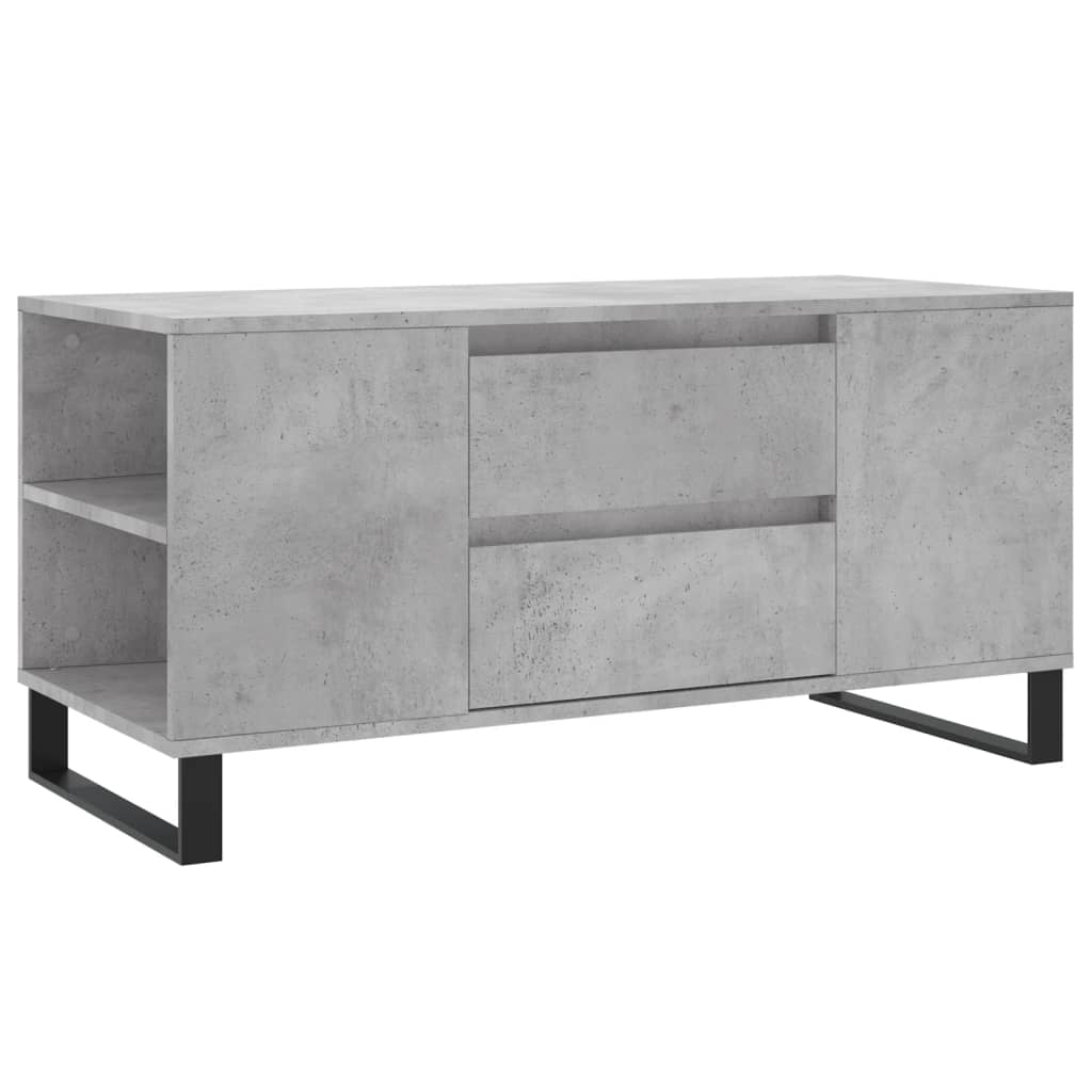 vidaXL Table basse gris béton 102x44,5x50 cm Aggloméré
