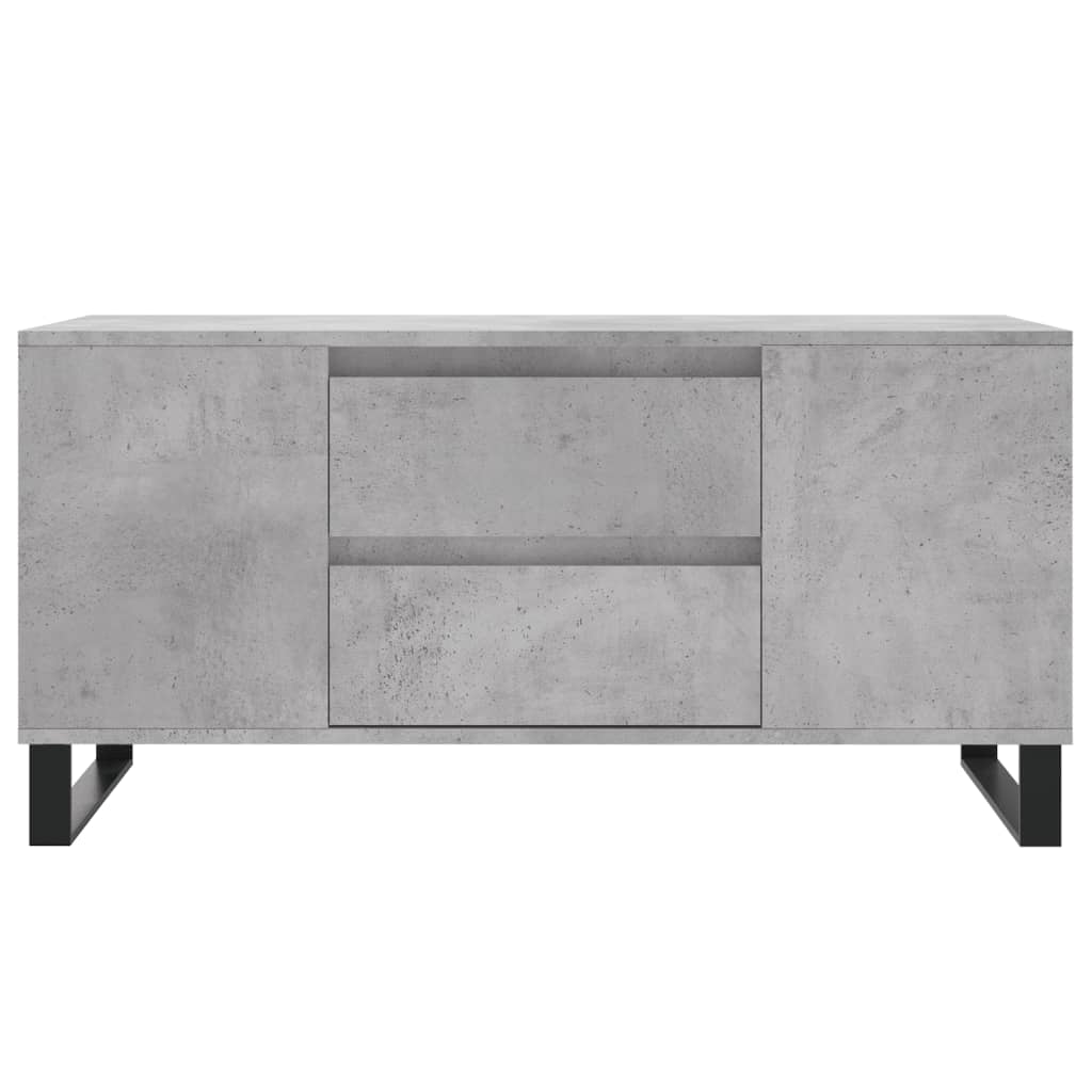 vidaXL Table basse gris béton 102x44,5x50 cm Aggloméré