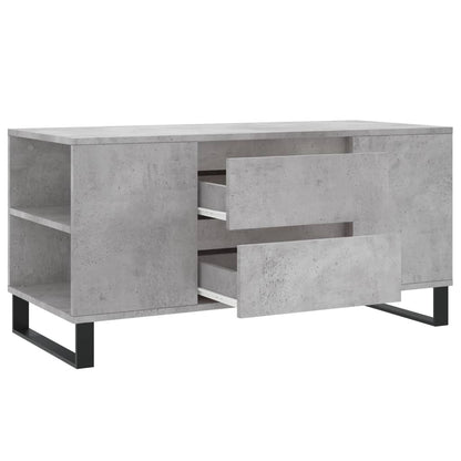 vidaXL Table basse gris béton 102x44,5x50 cm Aggloméré