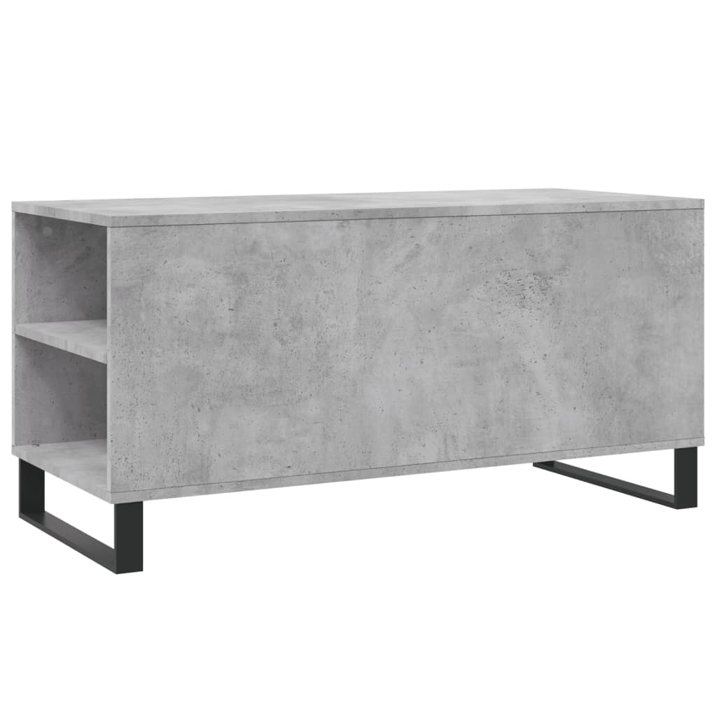 vidaXL Table basse gris béton 102x44,5x50 cm Aggloméré