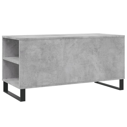 vidaXL Table basse gris béton 102x44,5x50 cm Aggloméré