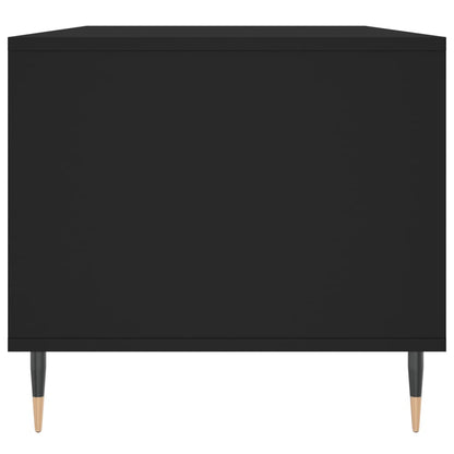vidaXL Table basse noire 90x49x45 cm en bois d'ingénierie