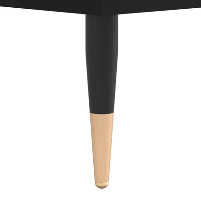 vidaXL Table basse noire 90x49x45 cm en bois d'ingénierie