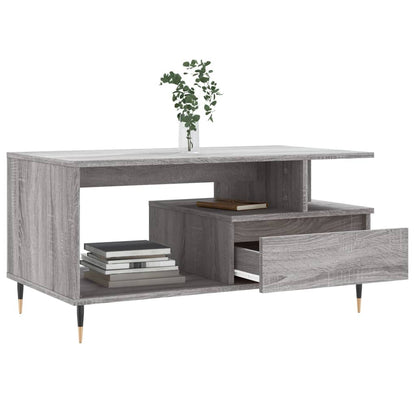 vidaXL Table basse gris sonoma 90x49x45 cm Aggloméré