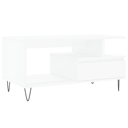 vidaXL Couchtisch Weiß 90x49x45 cm Holzwerkstoff