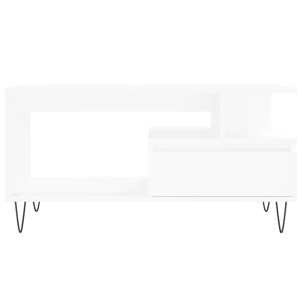 vidaXL Couchtisch Weiß 90x49x45 cm Holzwerkstoff
