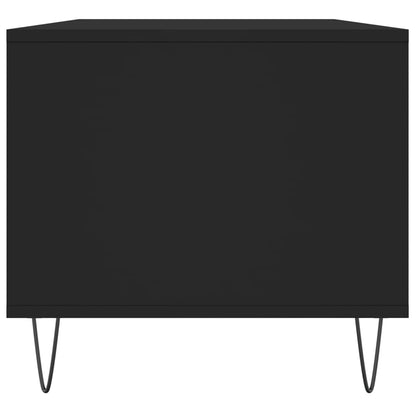 vidaXL Table basse noire 90x49x45 cm en bois d'ingénierie