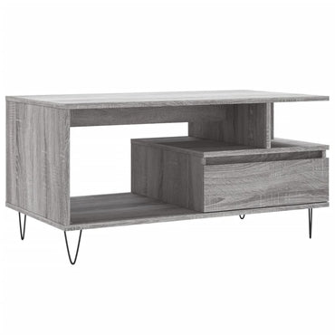 vidaXL Table basse gris sonoma 90x49x45 cm Aggloméré