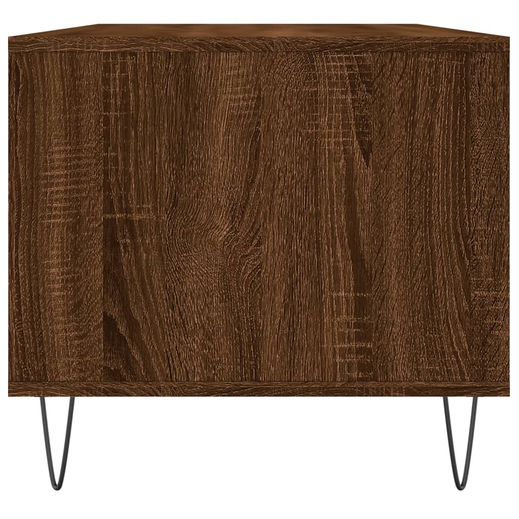 vidaXL Table basse aspect chêne marron 90x49x45 cm Aggloméré