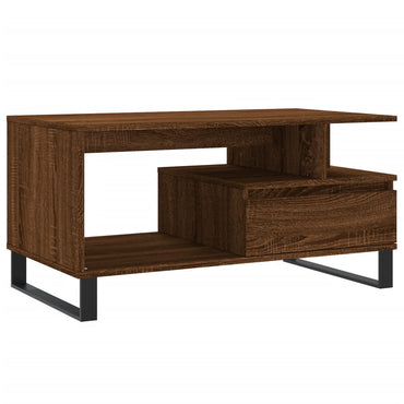 vidaXL Table basse aspect chêne marron 90x49x45 cm Aggloméré