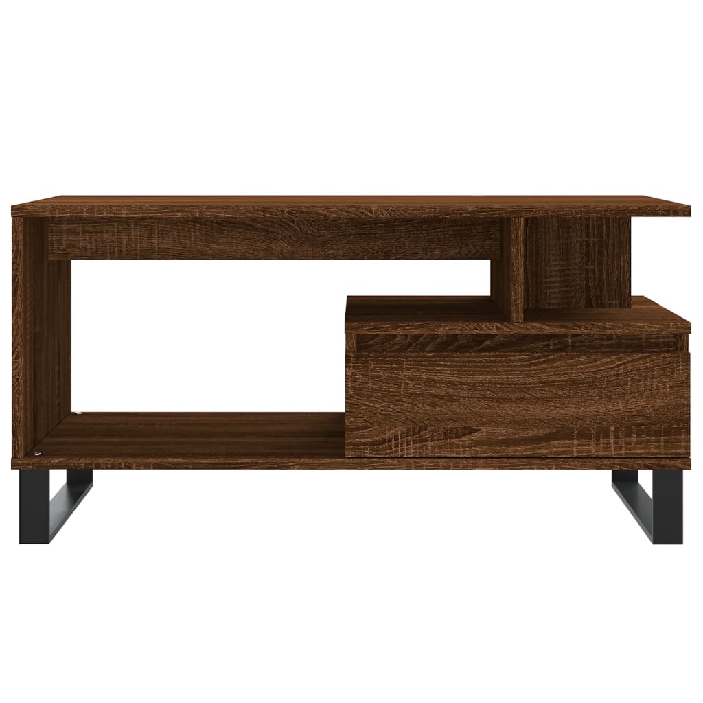 vidaXL Table basse aspect chêne marron 90x49x45 cm Aggloméré