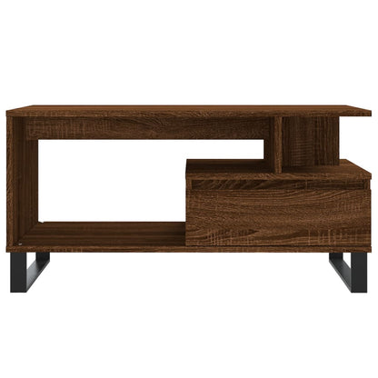 vidaXL Table basse aspect chêne marron 90x49x45 cm Aggloméré