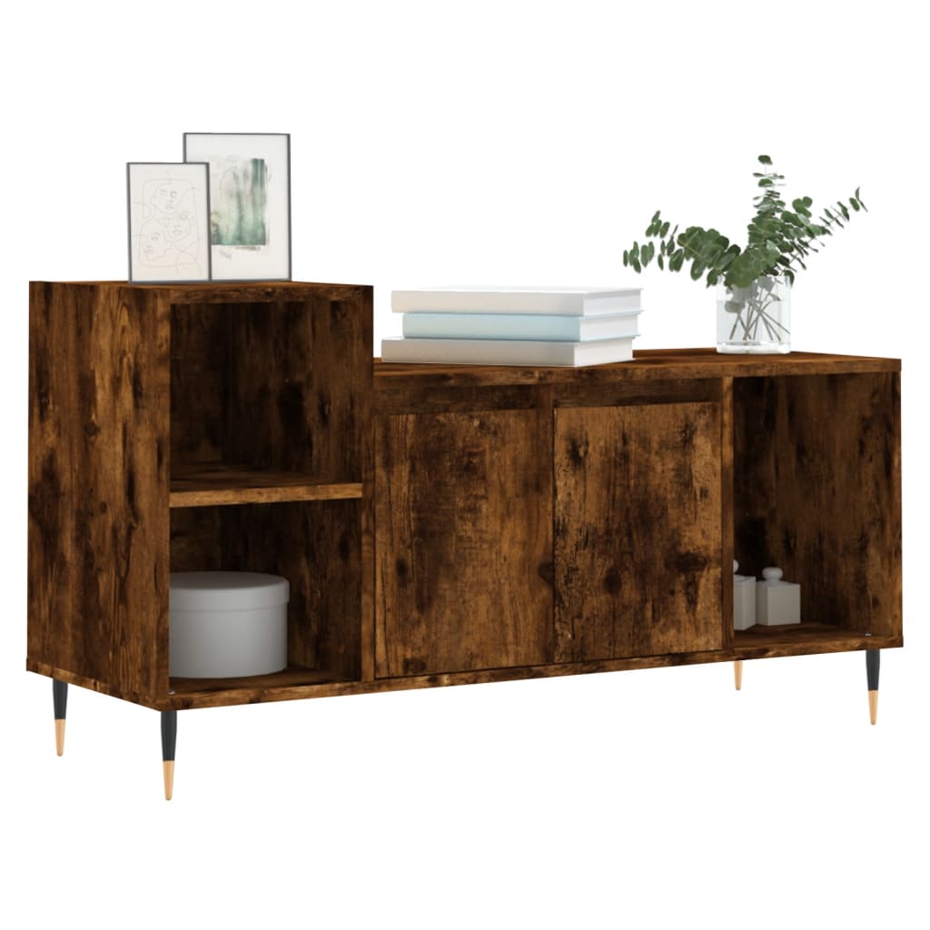 vidaXL TV-Schrank Räuchereiche 100x35x55 cm Holzwerkstoff