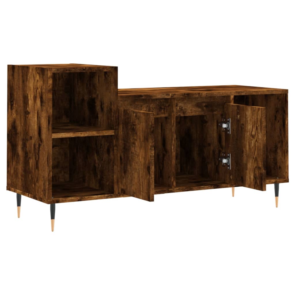 vidaXL TV-Schrank Räuchereiche 100x35x55 cm Holzwerkstoff