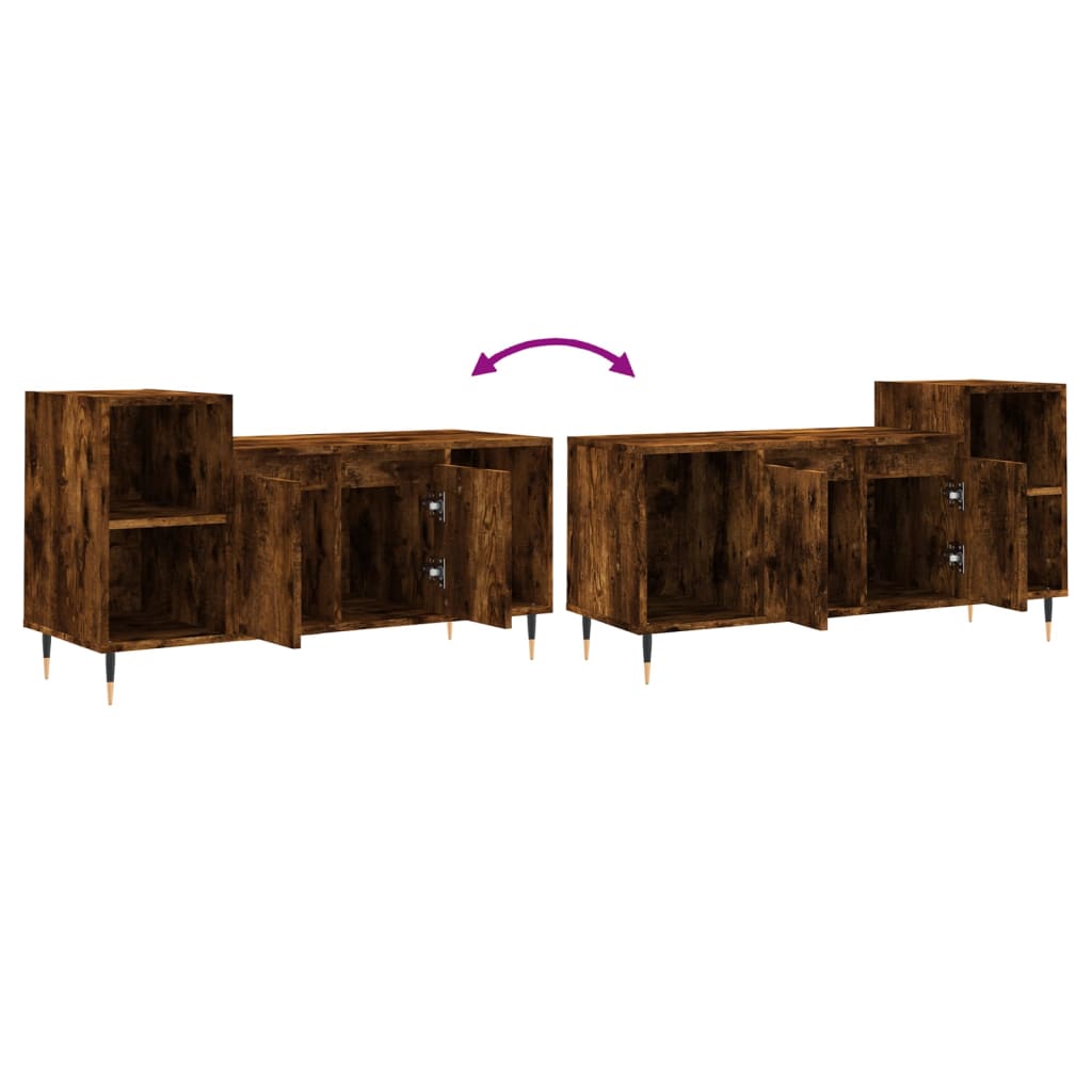 vidaXL TV-Schrank Räuchereiche 100x35x55 cm Holzwerkstoff