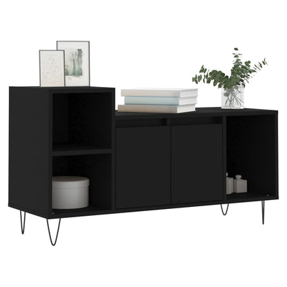 vidaXL Meuble TV Noir 100x35x55 cm Bois d'ingénierie
