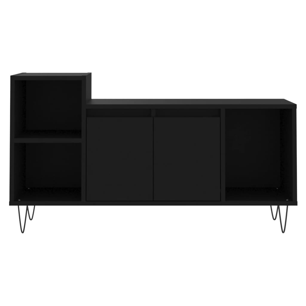 vidaXL Meuble TV Noir 100x35x55 cm Bois d'ingénierie